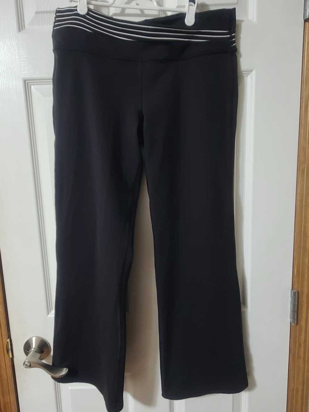 lululemon athletica Black Track Pants with Striped Waistband